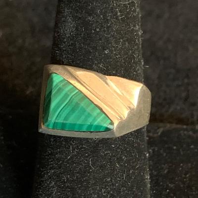 Malachite & Onyx Style Sterling Silver Rings (MB-HS)