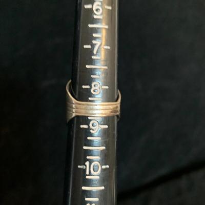 Southwestern Style Sterling Ring & Double Coral Shadowbox Ring (MB-HS)