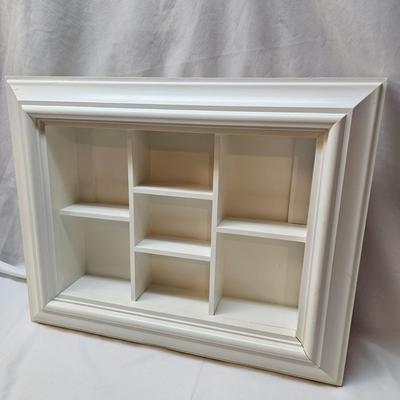 Pair of White Wood Hanging Shelves (BD-JS)