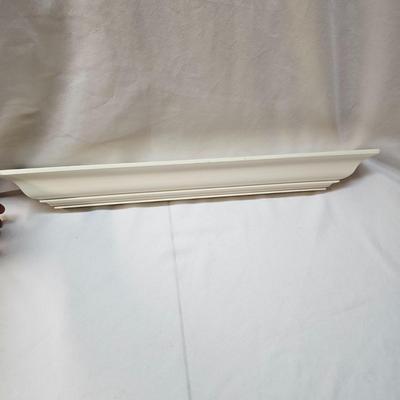 Pair of White Wood Hanging Shelves (BD-JS)