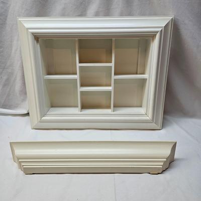 Pair of White Wood Hanging Shelves (BD-JS)