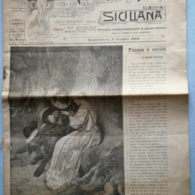 1901  L AURORA SICILIANA Literary Periodical