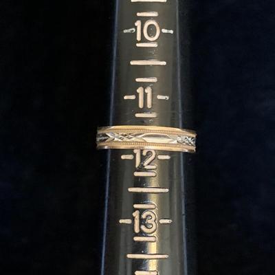 10K Two Toned Gold Band (MB-HS)