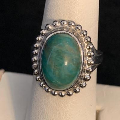 Tiger Eye Poison Ring plus Turquoise, Amber, & Malachite Sterling Jewelry (MB-HS)