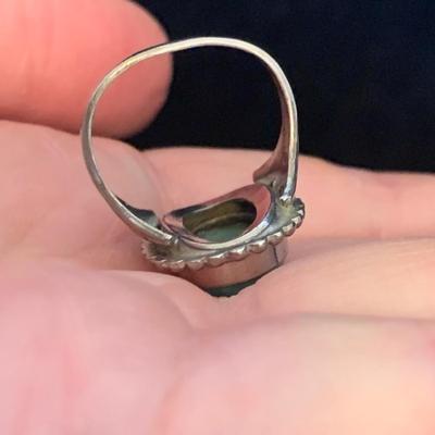 Tiger Eye Poison Ring plus Turquoise, Amber, & Malachite Sterling Jewelry (MB-HS)