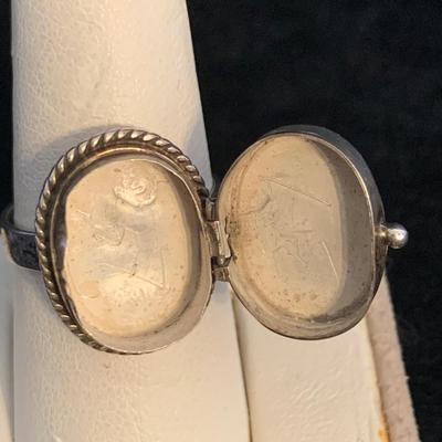 Tiger Eye Poison Ring plus Turquoise, Amber, & Malachite Sterling Jewelry (MB-HS)