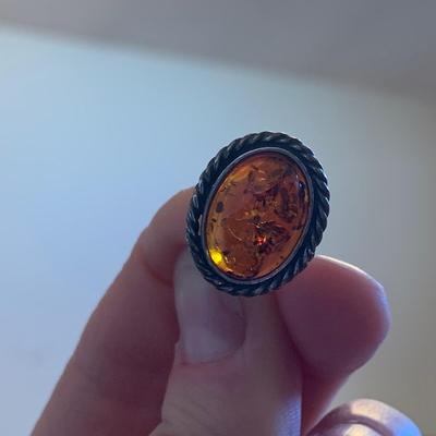 Tiger Eye Poison Ring plus Turquoise, Amber, & Malachite Sterling Jewelry (MB-HS)