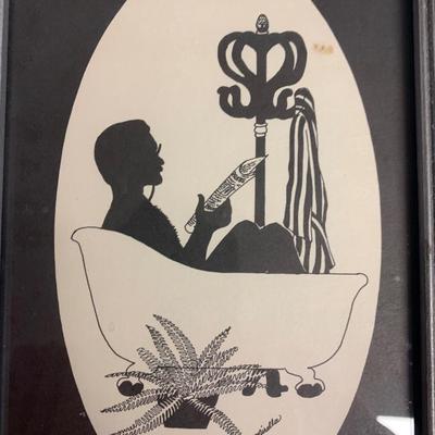 Vintage Bathroom Themed Art