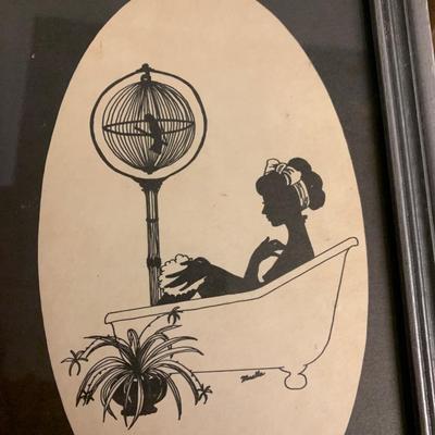 Vintage Bathroom Themed Art