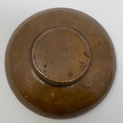 Native American Hammered Copper Bowl / Lid