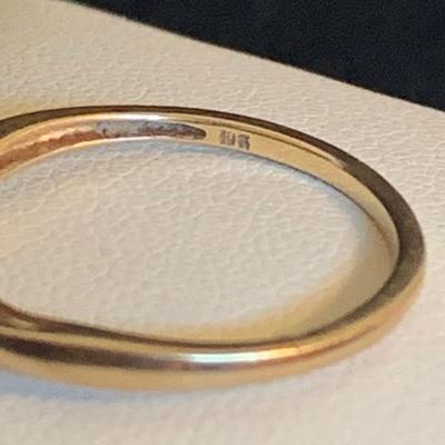 10K Gold Ring with Emerald Cut Sapphire (MB-HS)