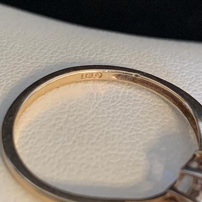 10K Gold Ring with Emerald Cut Sapphire (MB-HS)