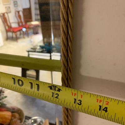 Vintage Heavy Brass Braided Mirror