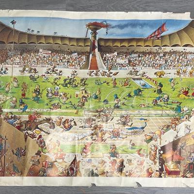 Jean -Jacques Loup /1976 Scandecor OLYMPIC GAMES Poster
