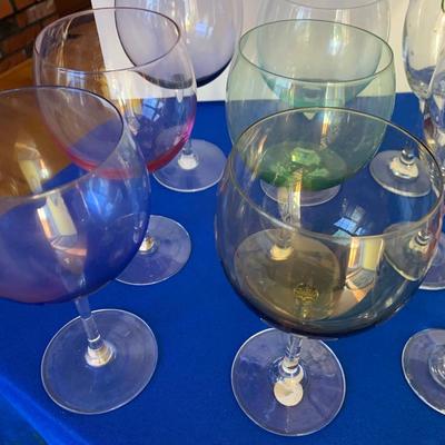 Wine Stemware Lot - Cool Multicolor Base MCM Set + Others