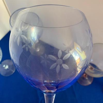 Wine Stemware Lot - Cool Multicolor Base MCM Set + Others