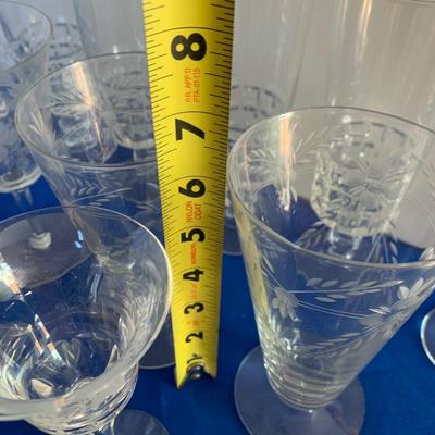Clear Etched Crystal Lot + Others
