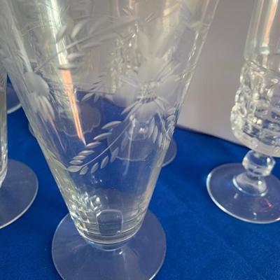Clear Etched Crystal Lot + Others