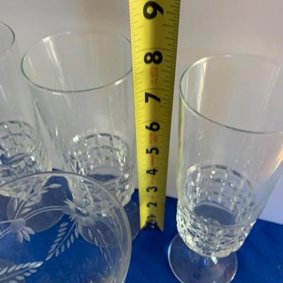Clear Etched Crystal Lot + Others