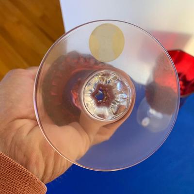PAIR Beautiful Ruby Red Stemware