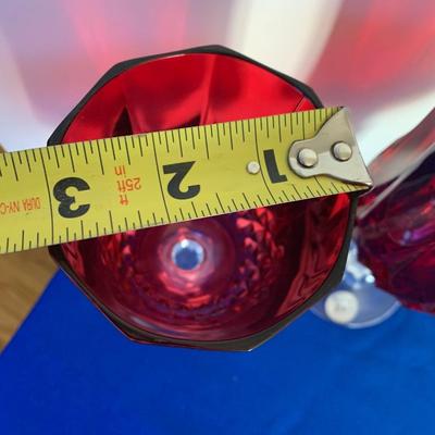 PAIR Beautiful Ruby Red Stemware