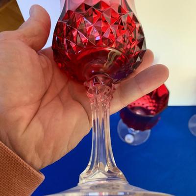 PAIR Beautiful Ruby Red Stemware