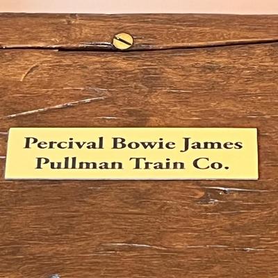 PERCIVAL BOWIE JAMES PULLMAN TRAIN CO. ~ Vtg. Solid Wood 4 Step Folding Train Ladder