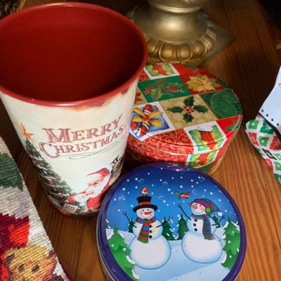 Christmas Decor Lot 50â€ Tree, Stockings, more
