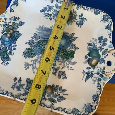 Masonâ€™s Blue Heritage England China Platter Plates Lot