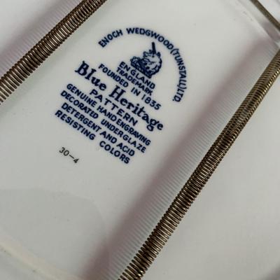 Masonâ€™s Blue Heritage England China Platter Plates Lot
