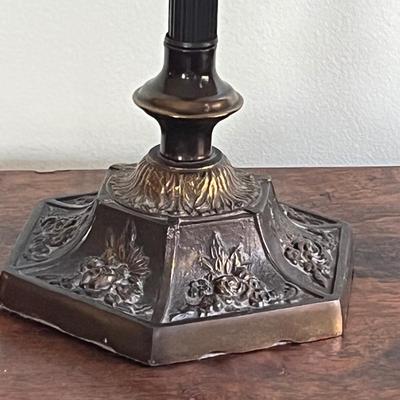 Brass Hanging Side table Lamp With Cream Shade
