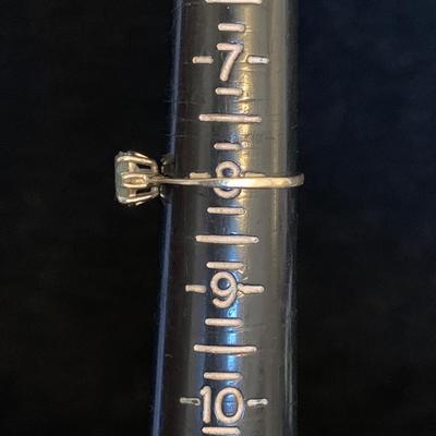 14K White Gold Ring with Light Blue Gemstone (MB-HS)