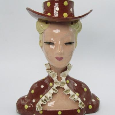 Lili by Betty Lou Nichols Vintage Ceramic Mid Century Head Vase Bust Planter