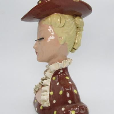 Lili by Betty Lou Nichols Vintage Ceramic Mid Century Head Vase Bust Planter