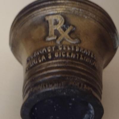 Vintage Solid Brass Compounding Mortar Pharmacy Celebrating the U.S. Bicentennial '76
