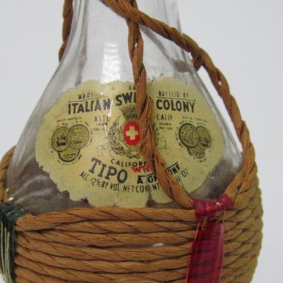 Vintage Italian Swiss Colony Small Liquor Bottles Salt & Pepper Shakers Tiki Island Barware