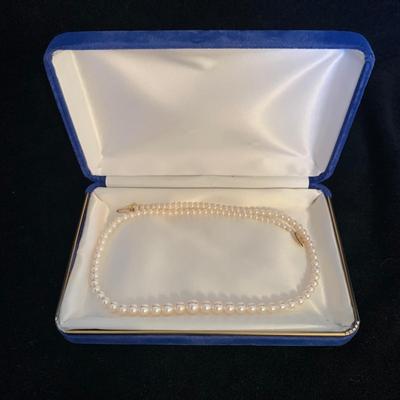 14K Gold Pearl Earrings & Necklace (MB-HS)
