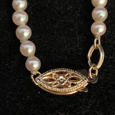 14K Gold Pearl Earrings & Necklace (MB-HS)