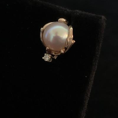 14K Gold Pearl Earrings & Necklace (MB-HS)
