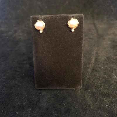 14K Gold Pearl Earrings & Necklace (MB-HS)