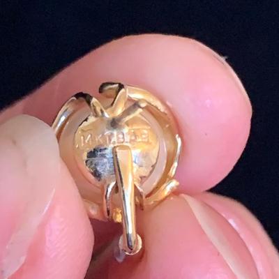 14K Gold Pearl Earrings & Necklace (MB-HS)