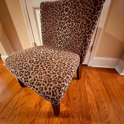 animal print fireside chair