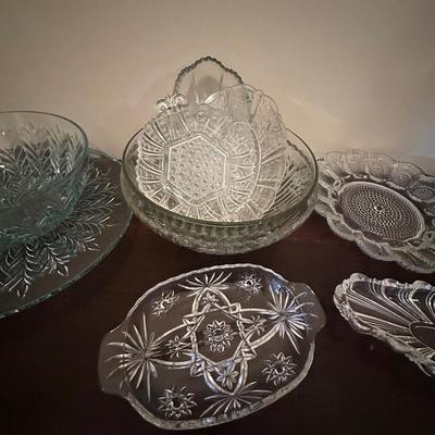 clear glass crystal lot