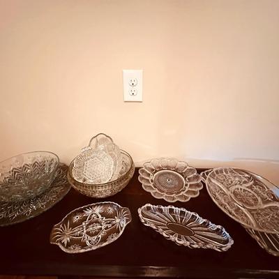clear glass crystal lot