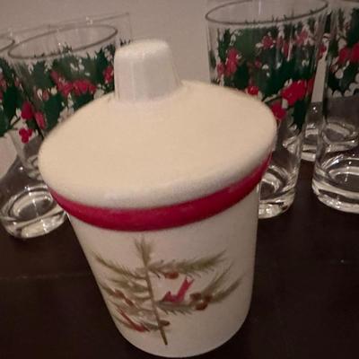 Christmas glassware lot