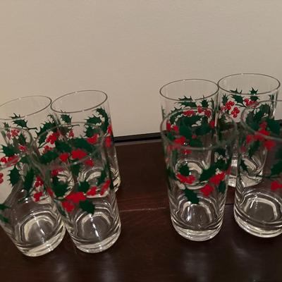 Christmas glassware lot