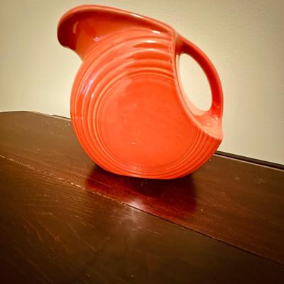 Coral Fiestaware pitcher