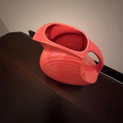 Coral Fiestaware pitcher