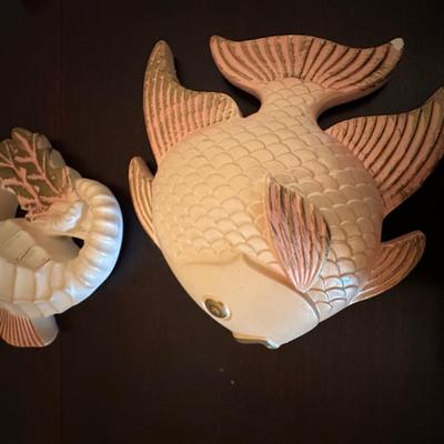 Vintage chalkware wall dÃ©cor lot