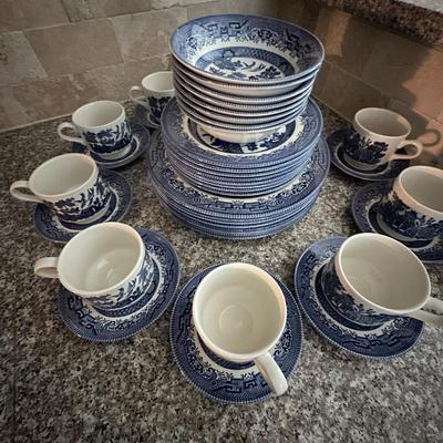 blue/white stoneware lot